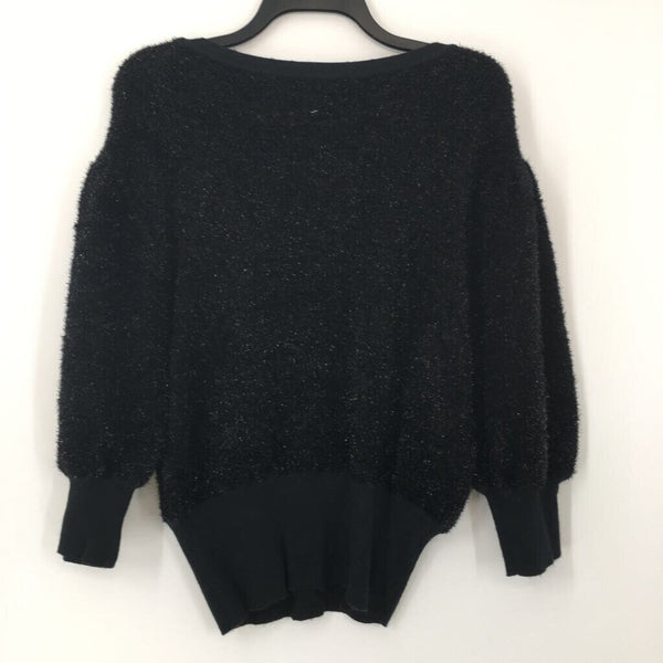 S Textured puff slv sweater