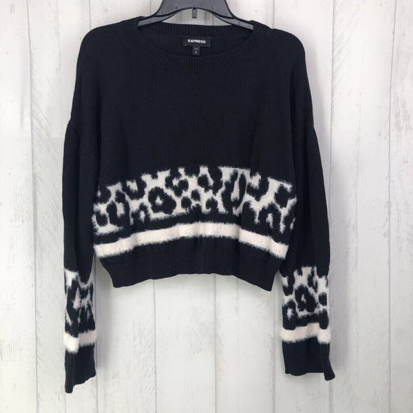 M Mixed media cropped sweater