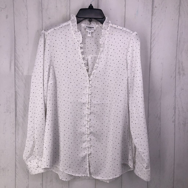 M Polka-dot button up l/s top