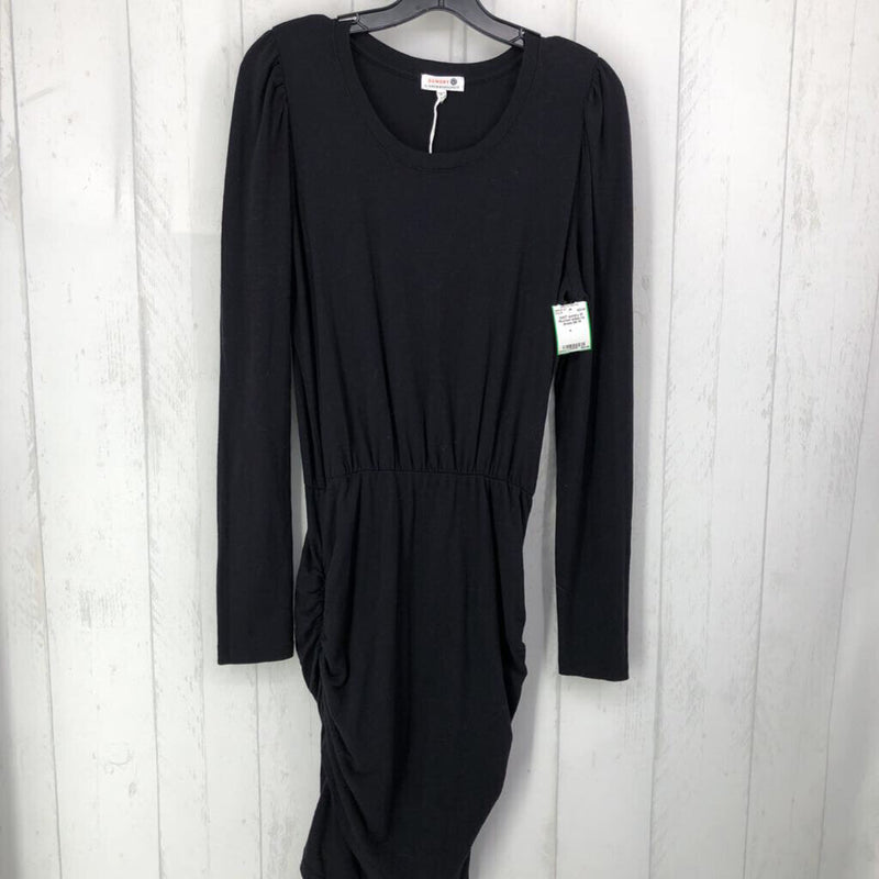 M Ruched sides l/s dress