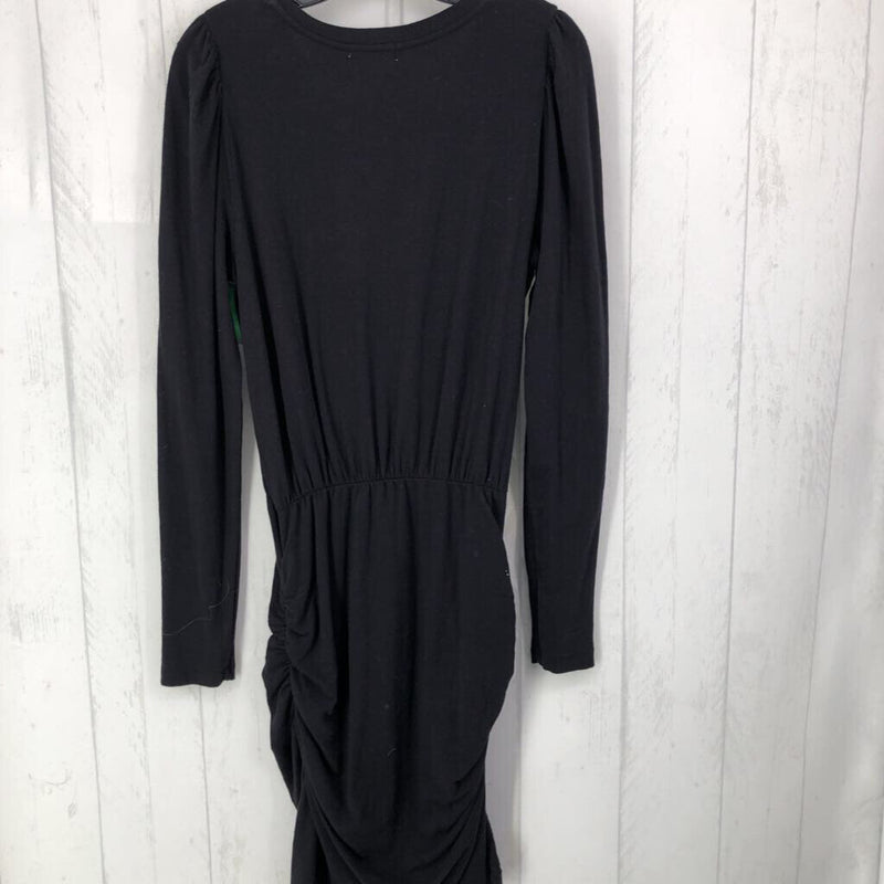 M Ruched sides l/s dress