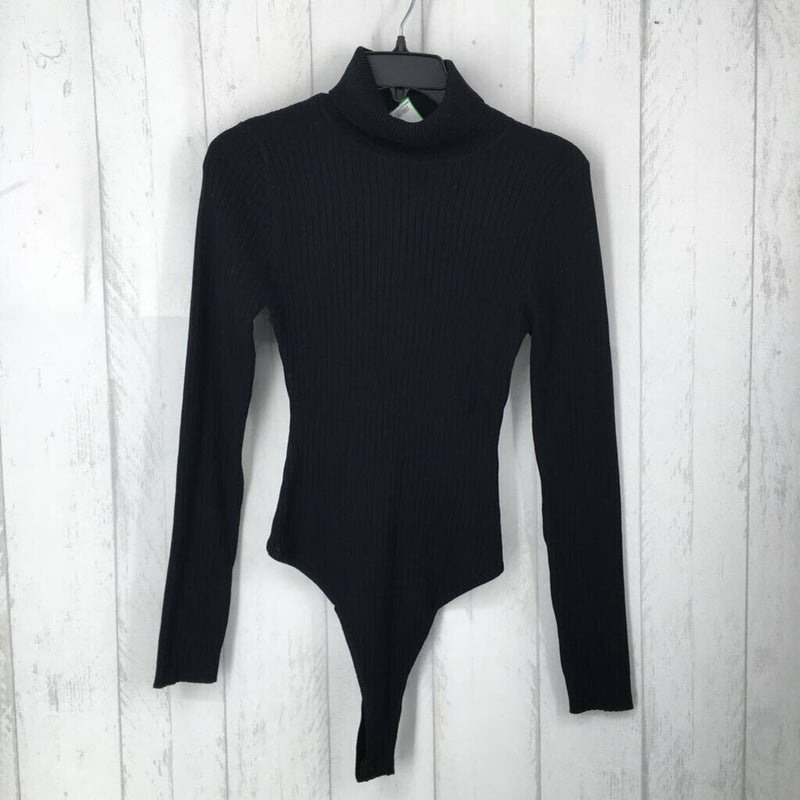 XL Ribbed t-neck l/s bodysuit