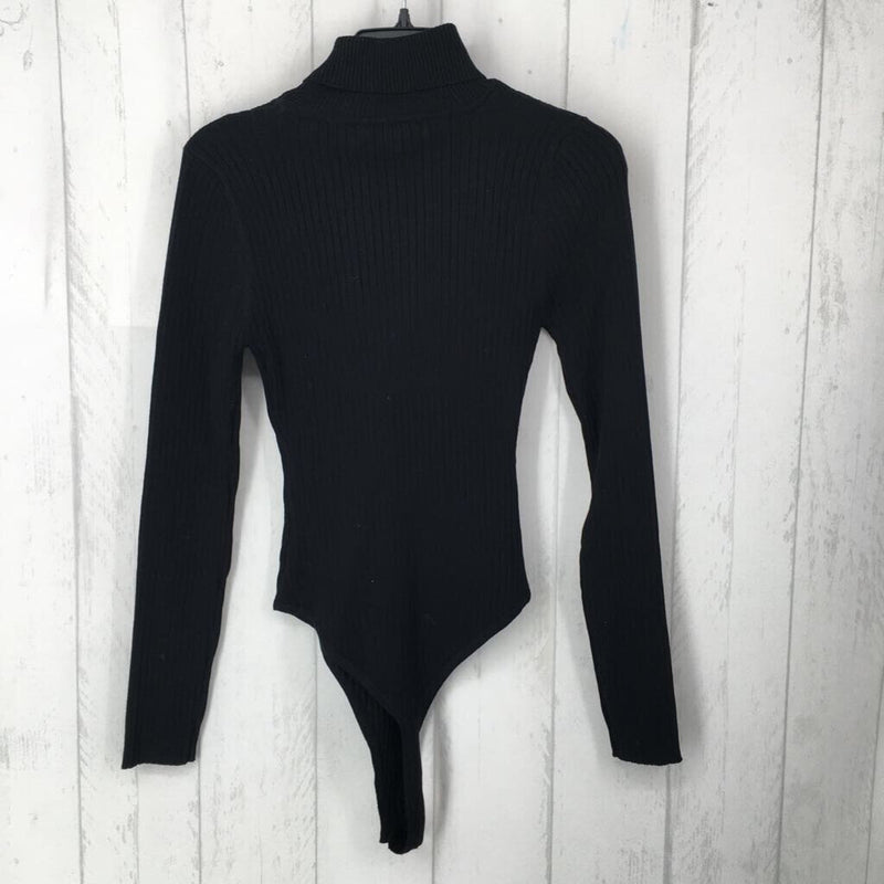 XL Ribbed t-neck l/s bodysuit