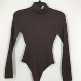 XL Ribbed t-neck l/s bodysuit