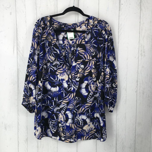 1x butterfly 3/4 slv top