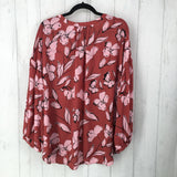 1x 3/4 slv flower print top