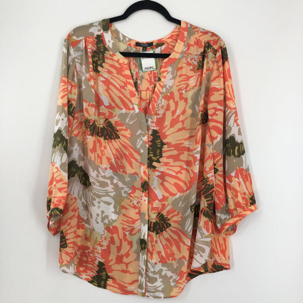 1x flower print button shirt