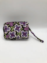 bi-fold flower print wallet