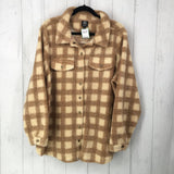 1X Plaid shacket