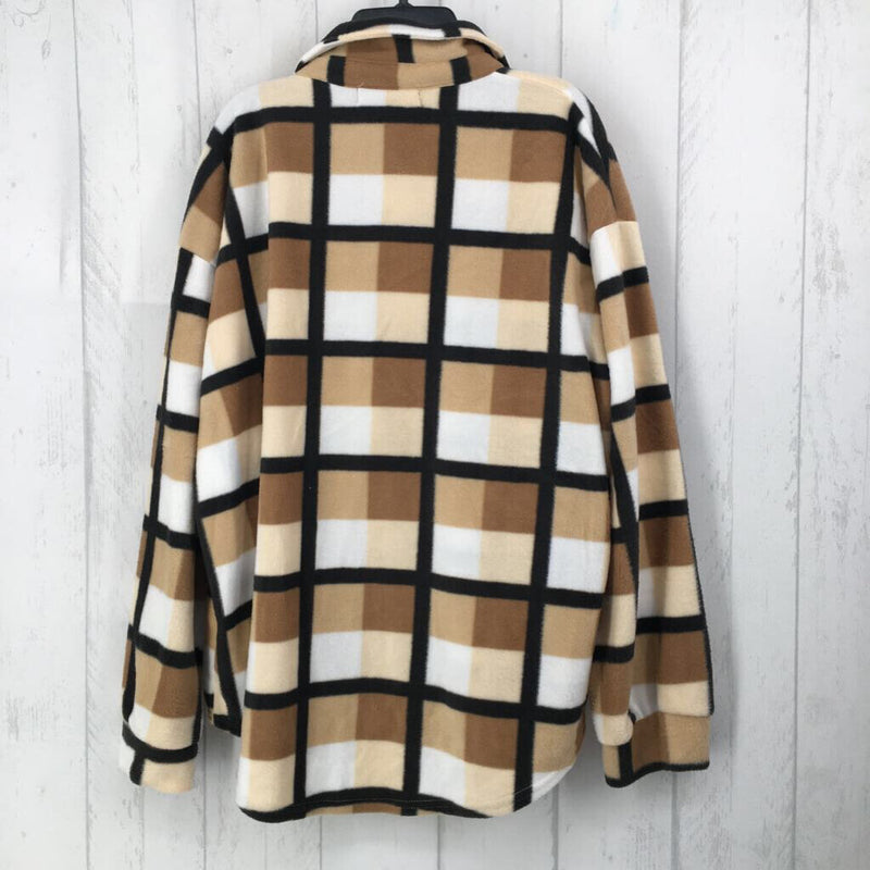 XL Plaid button down l/s top