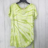 L Tie dye side tie s/s top