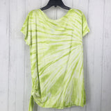 L Tie dye side tie s/s top