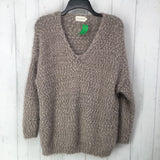 S/M Eyelash v-neck sweater