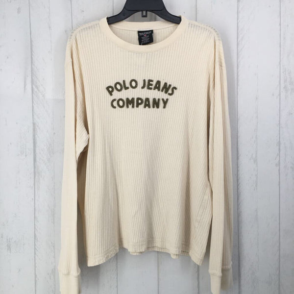 L Ribbed graphic l/s top