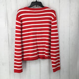 XL Striped gold button sweater