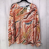 R50 1X Printed smocked slv top