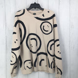 L Smley face crewneck sweatshirt