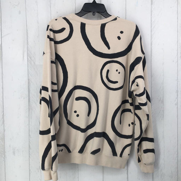 L Smley face crewneck sweatshirt