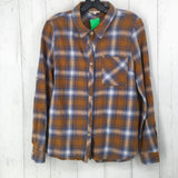 L Plaid button down l/s shirt