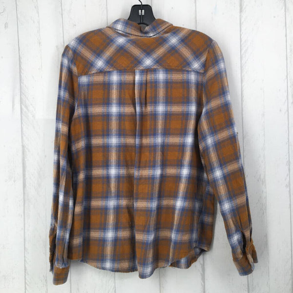 L Plaid button down l/s shirt