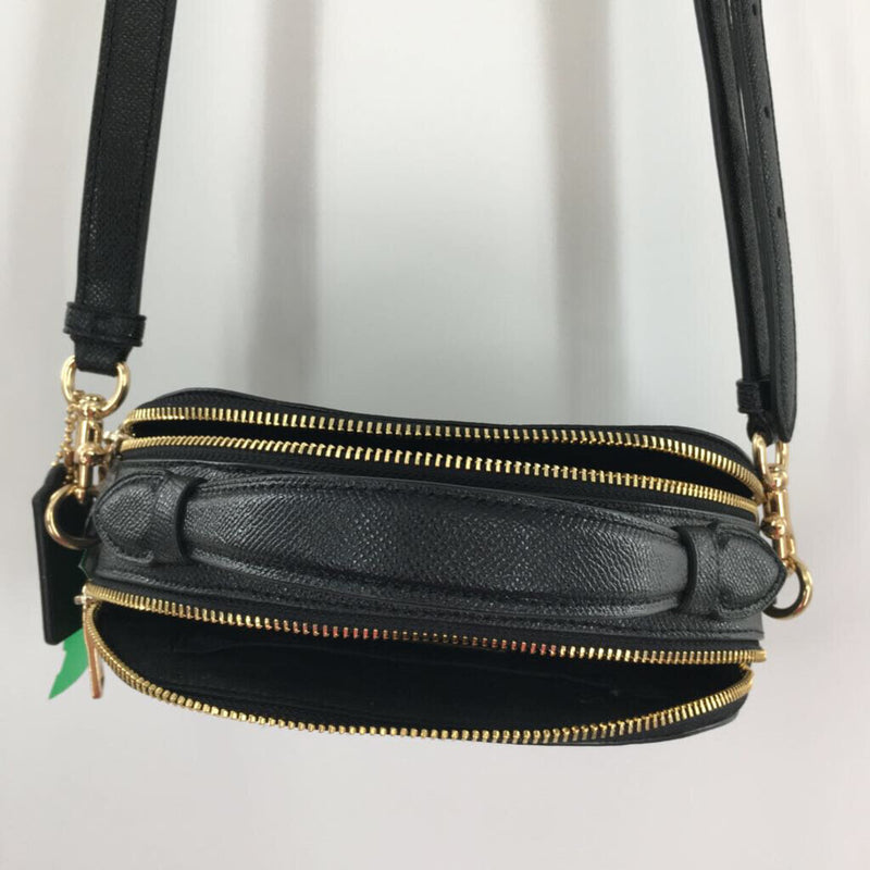 double zip satchel w/ crossbody strap