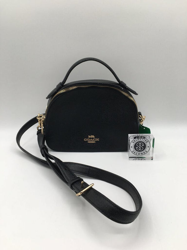 double zip satchel w/ crossbody strap