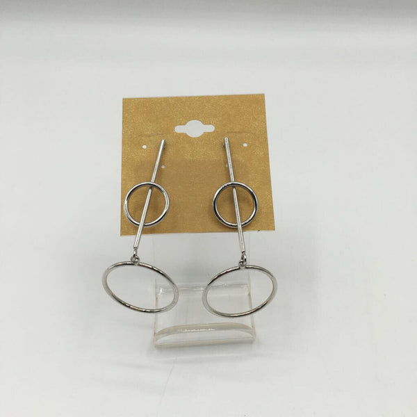 Silver circles dangle earrings-Premier Designs