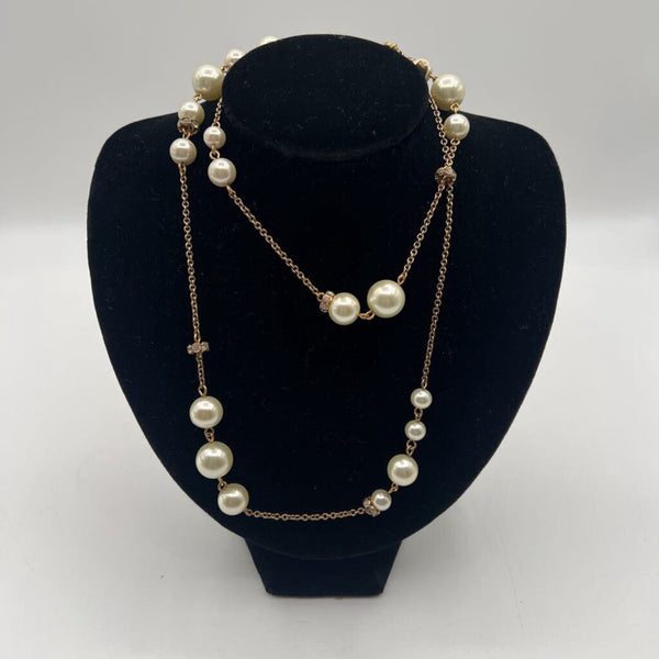 17" J. Crew Rhinestone & pearl necklace