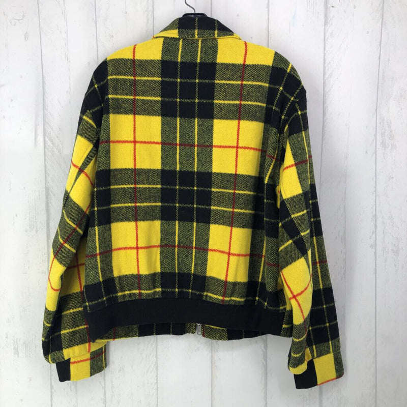 M Plaid zip up jacket