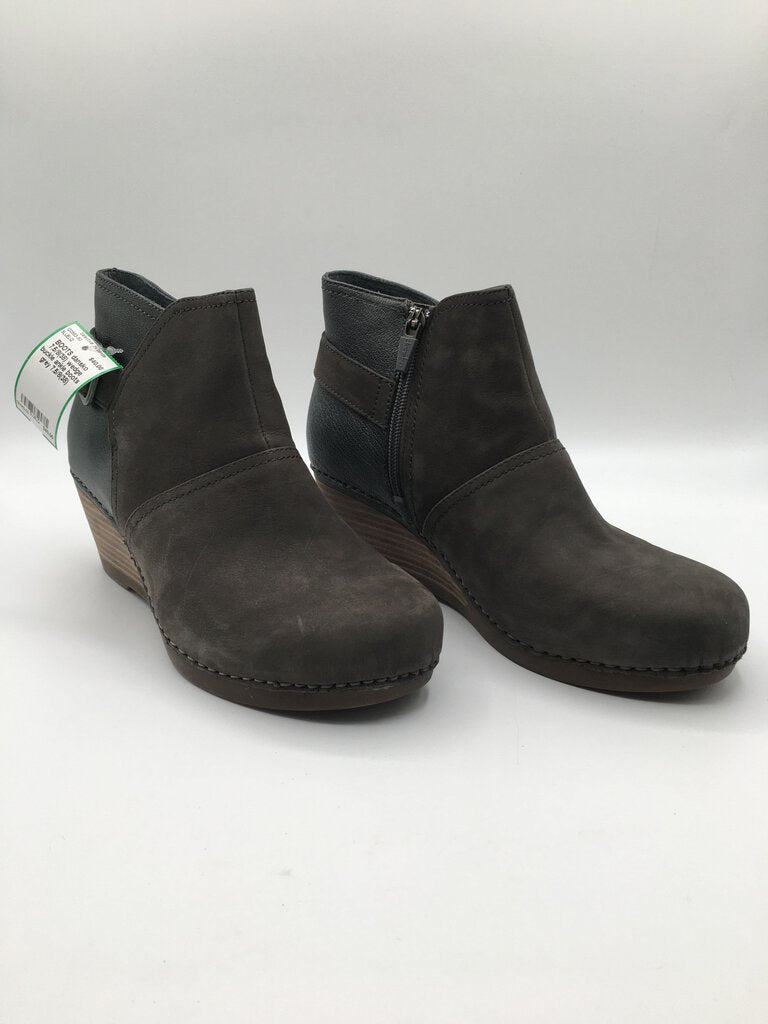 7.5/8(38) wedge buckle ankle boots