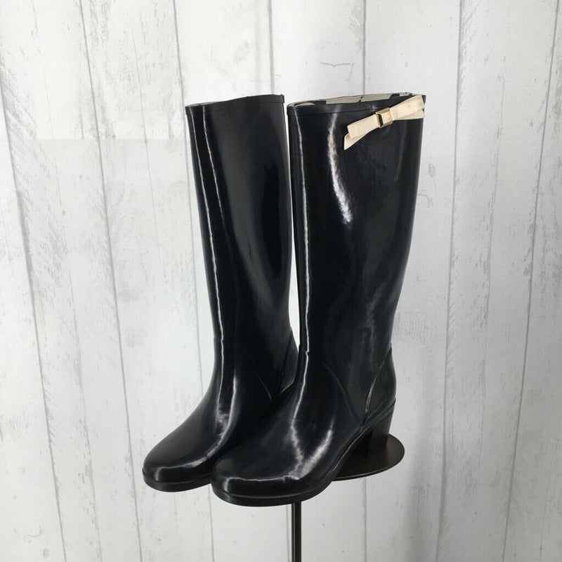 7 tall heel rain boots