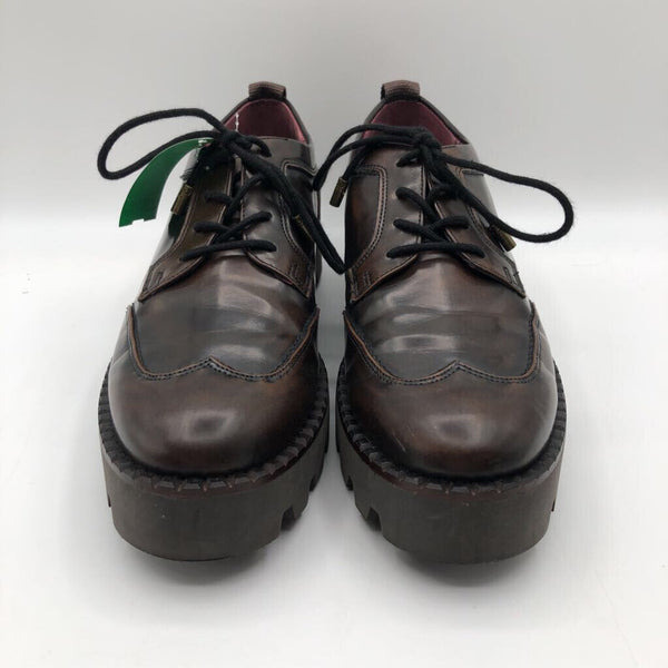 9 chunky heel lace up oxfords