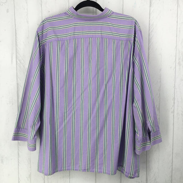 3X Striped button down l/s top