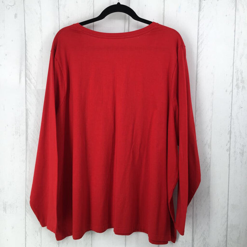 3X V-neck l/s top