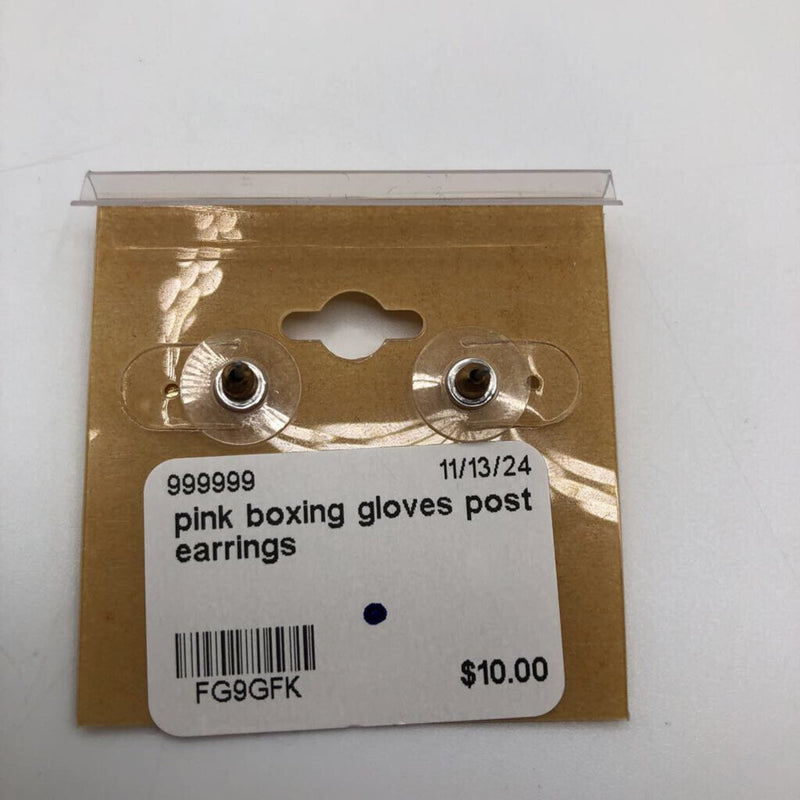 pink boxing gloves post earrings