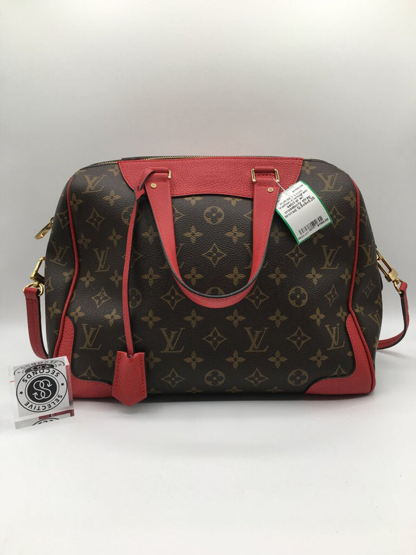 monogram satchel w/ crossbody strap