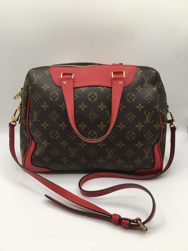 monogram satchel w/ crossbody strap