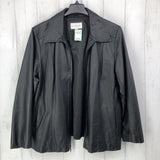 1X Zip up leather coat