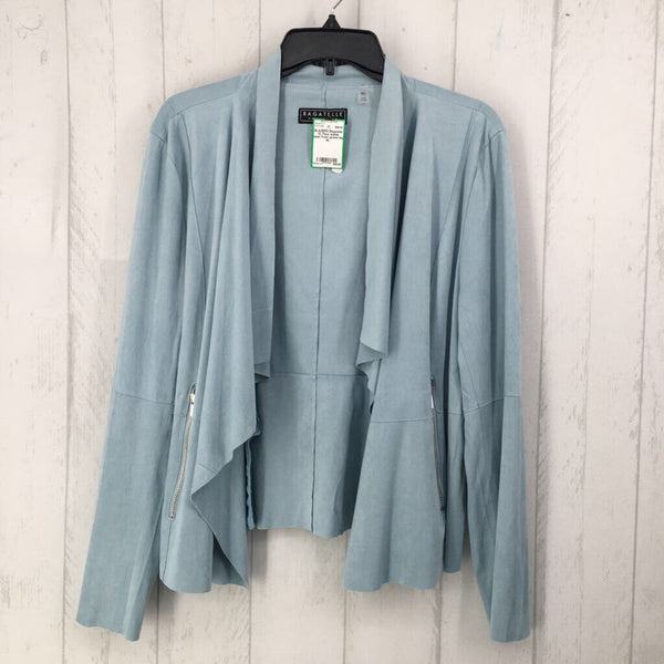 XL Faux suede open front jacket