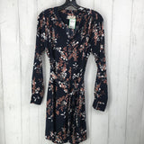 XS Flo print l/s belted dress