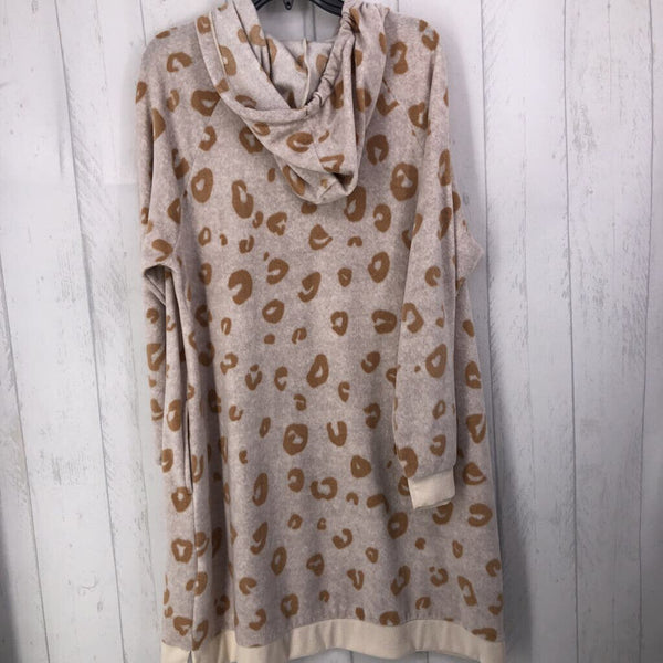 L Animal print hooded sweatshirt