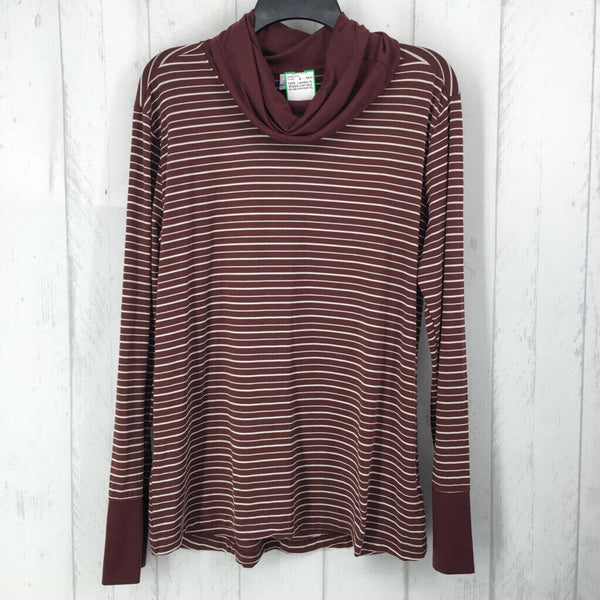 XL Striped cowl neck l/s top