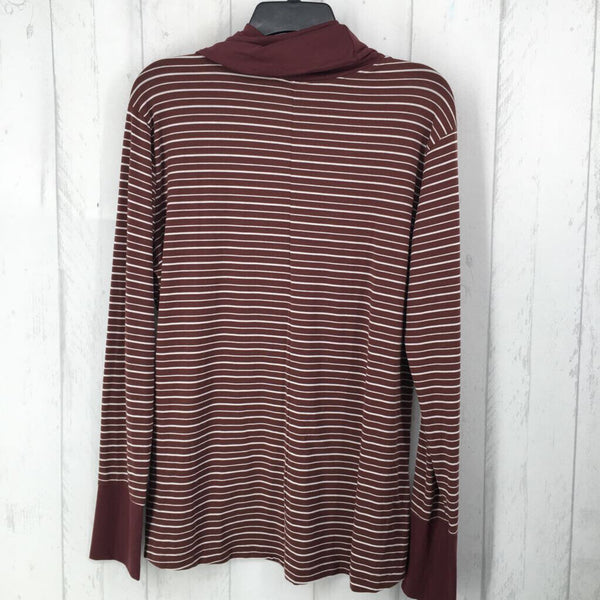 XL Striped cowl neck l/s top