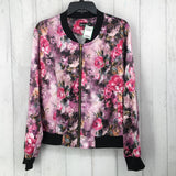 XL Flo print zip up jacket