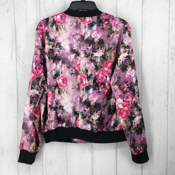 XL Flo print zip up jacket