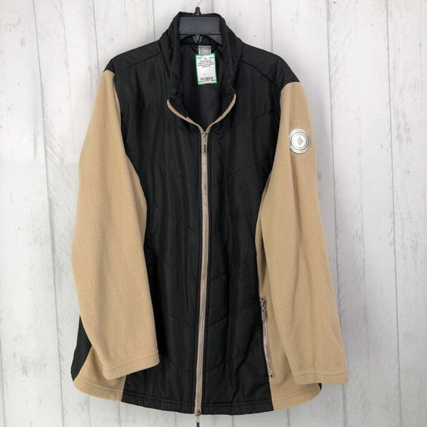 16 Mixed media zip up jacket