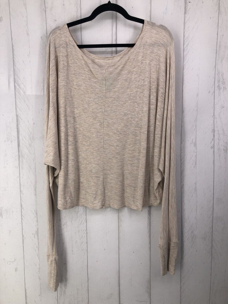 M Waffle knit dolman slv top