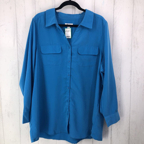 2X Button down l/s top