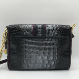 Croc embossed shoulder bag