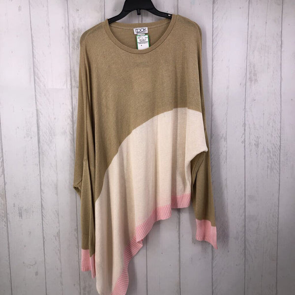 XL Colorblock asymetrical sweater